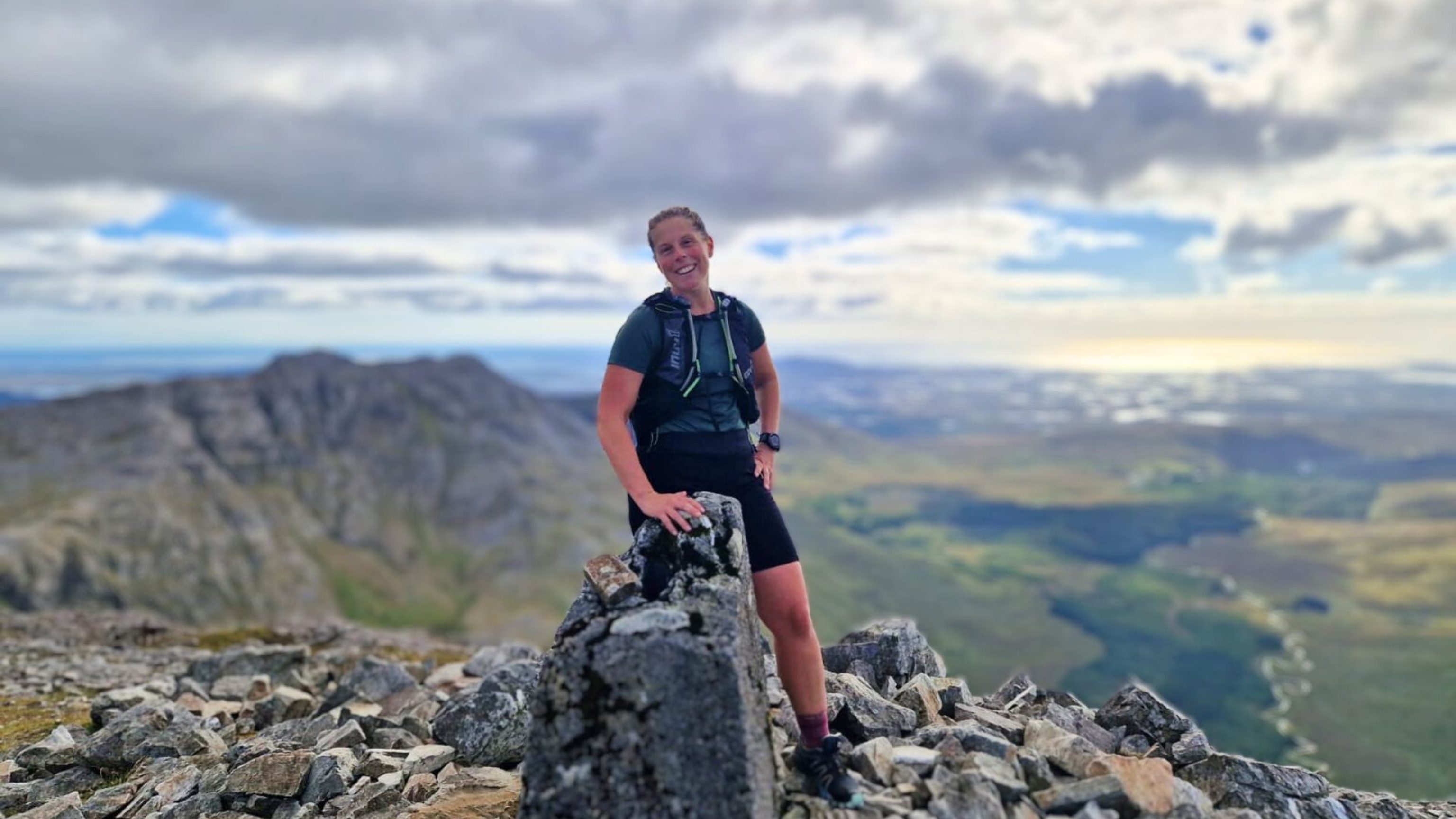 Alicia She Summits Founder on a mountain run