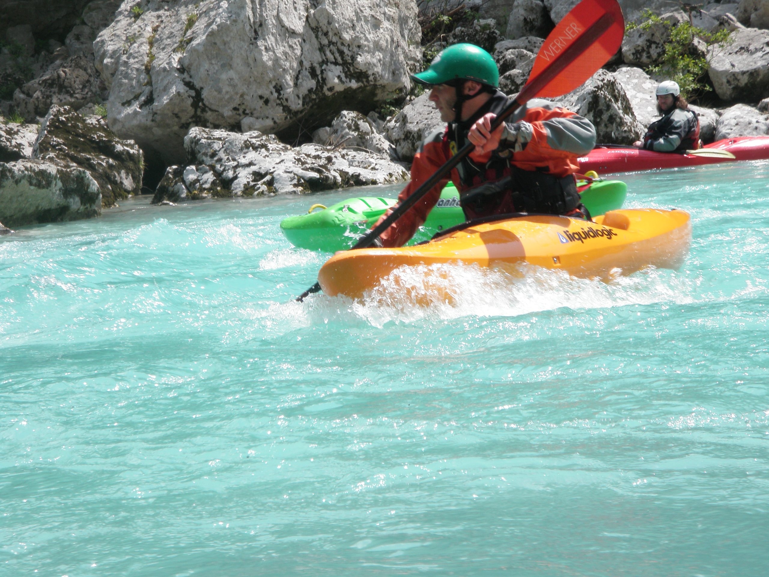 Fast waters, white water kayaking in Montenegro.