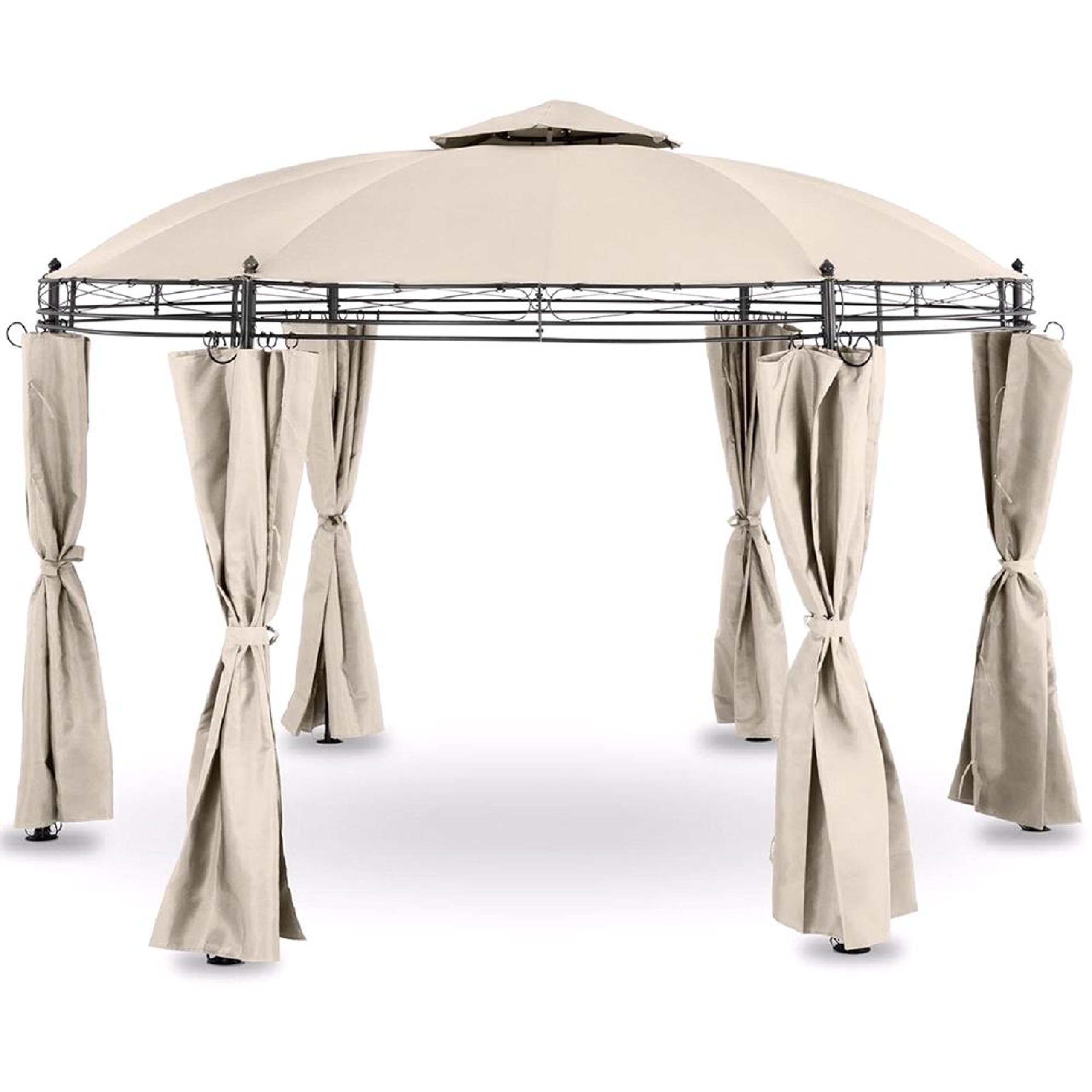 Micks Garage - UNIPRODO Foldable Round Garden Gazebo with Walls Diameter: 3.5m
