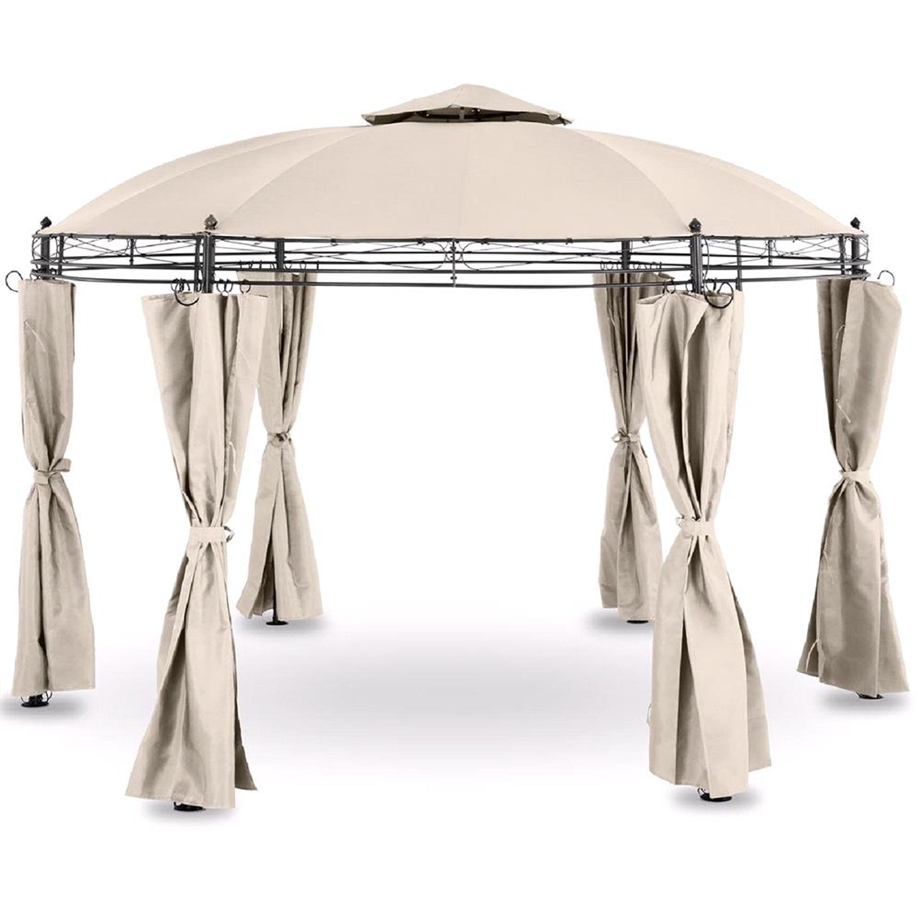 Micks Garage - UNIPRODO Foldable Round Garden Gazebo with Walls Diameter: 3.5m