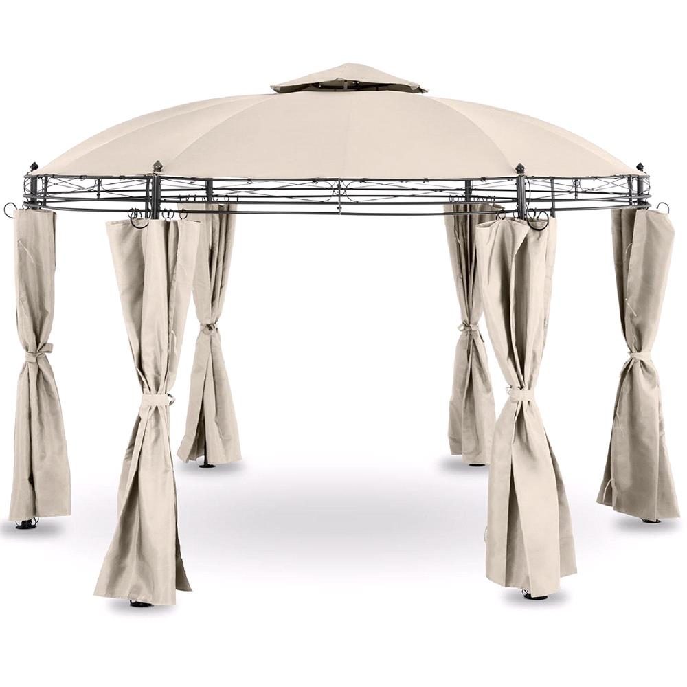 Micks Garage - UNIPRODO Foldable Round Garden Gazebo with Walls Diameter: 3.5m