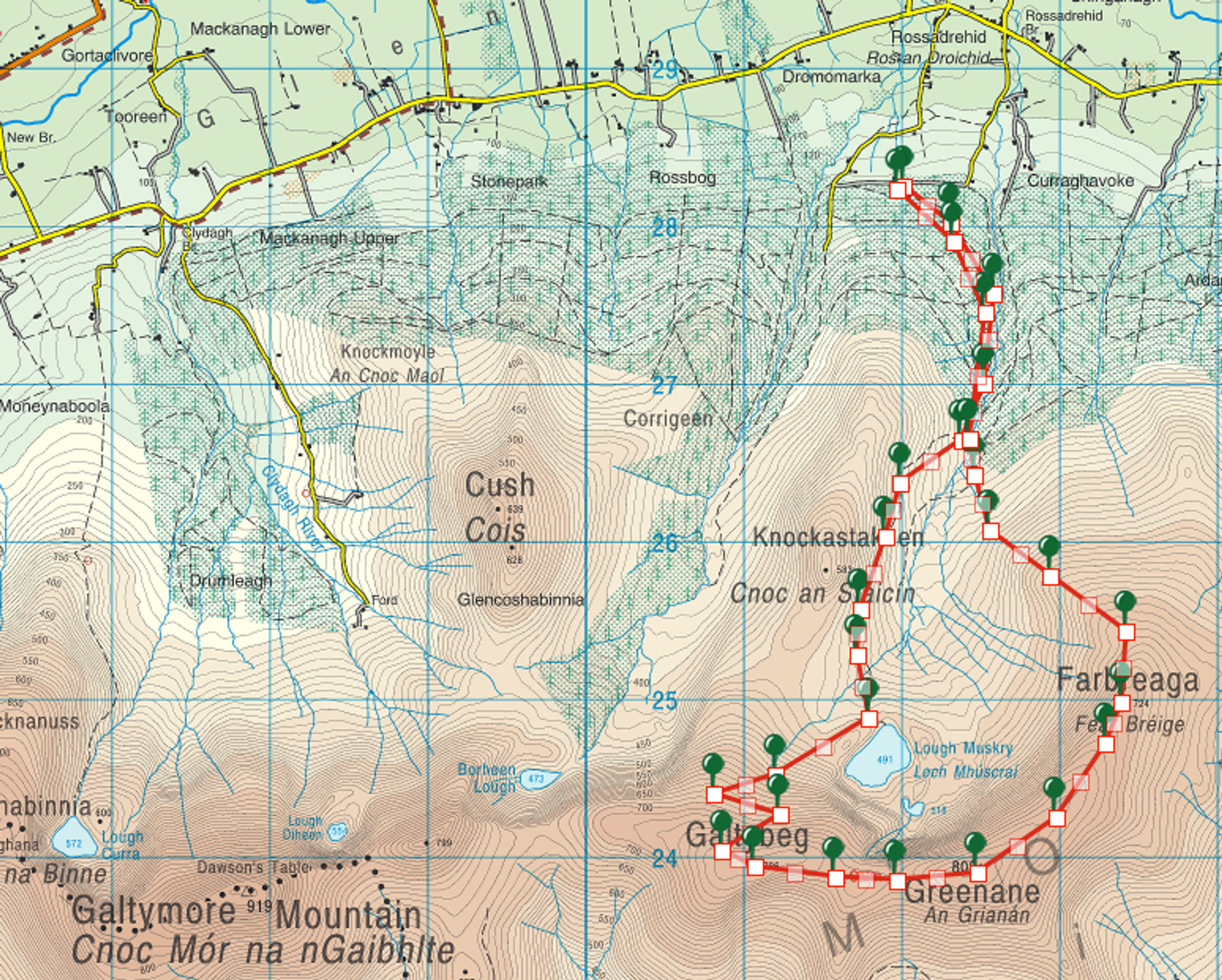 Lough Muskry Fearbreaga 13km Route