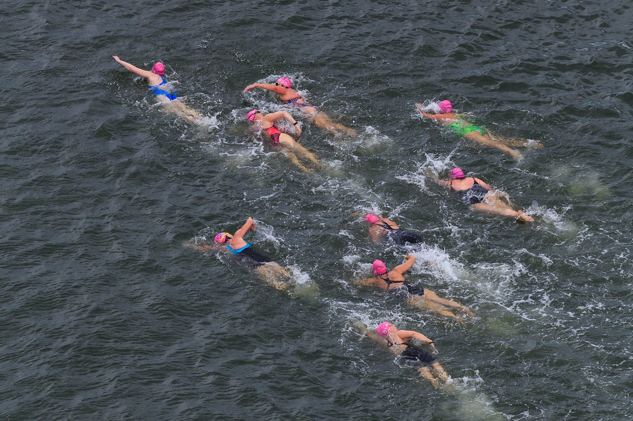 Open water swimming races