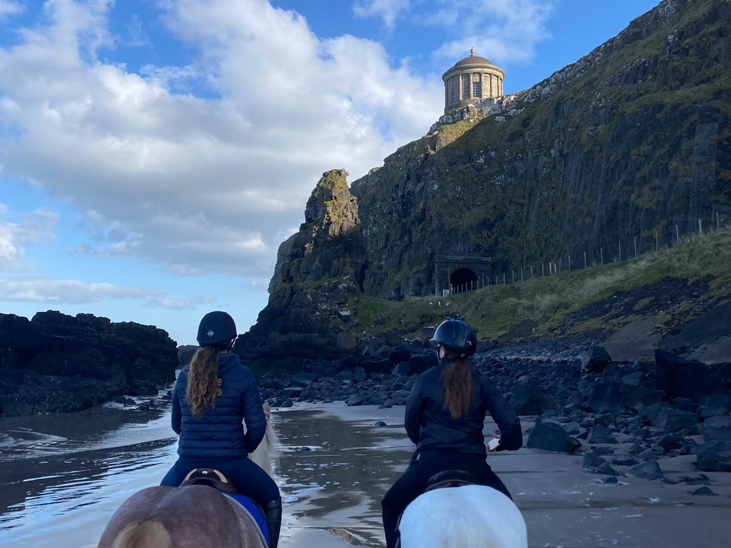 Horse riding Mussenden Temple, Downhill Beach