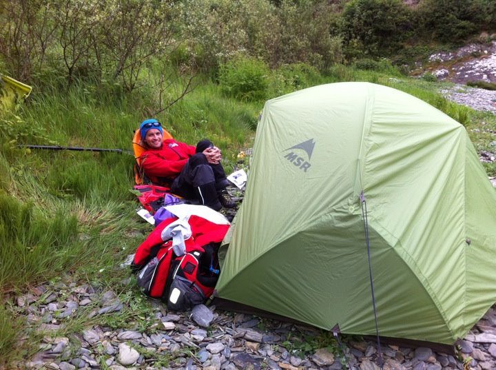 Camp after a long day at sea