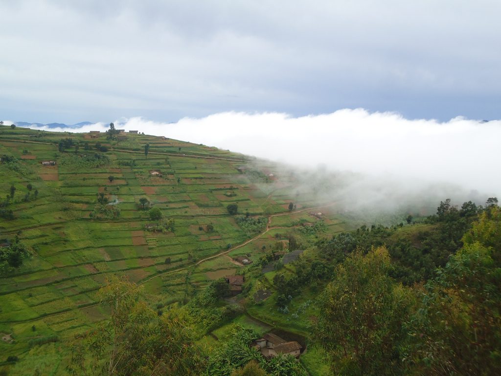 Misty hills near Lake Kivu.