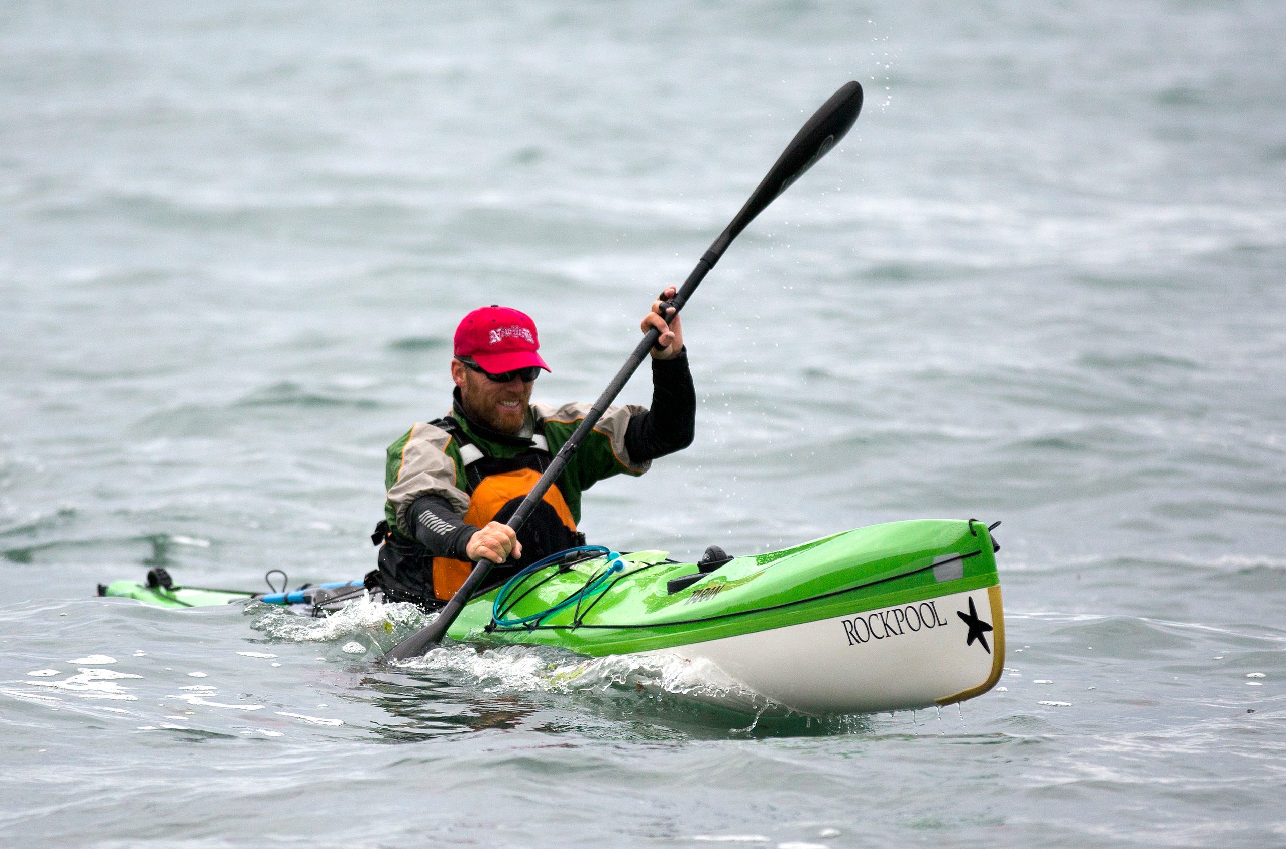 Mike O'Meara paddling