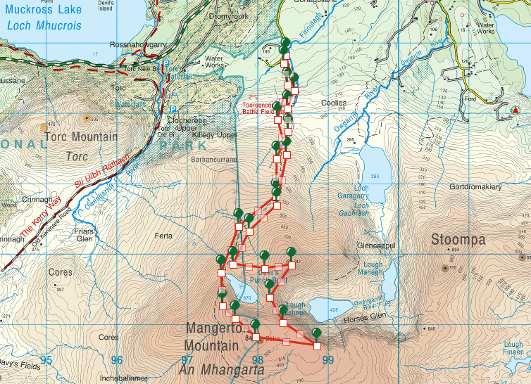 Mangerton map & Devil's Punchbowl