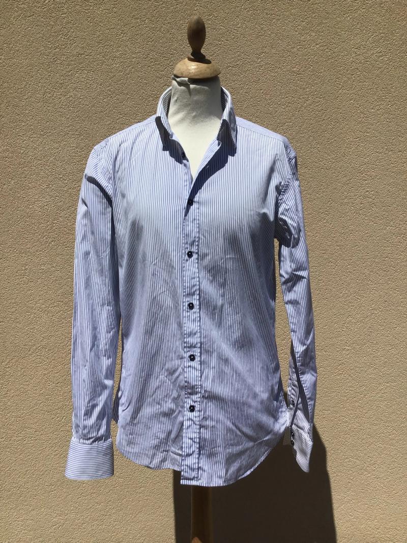 La chemise d’homme rayée avant transformation
