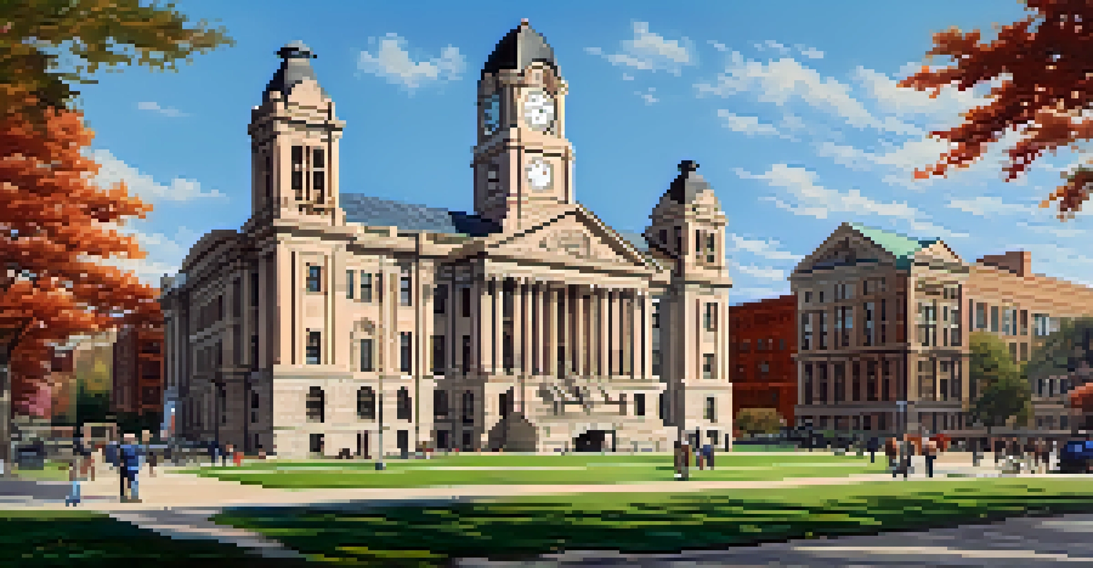 The Essex County Courthouse in Newark, highlighting its Romanesque architecture with a clock tower and detailed stone carvings, surrounded by a green lawn.