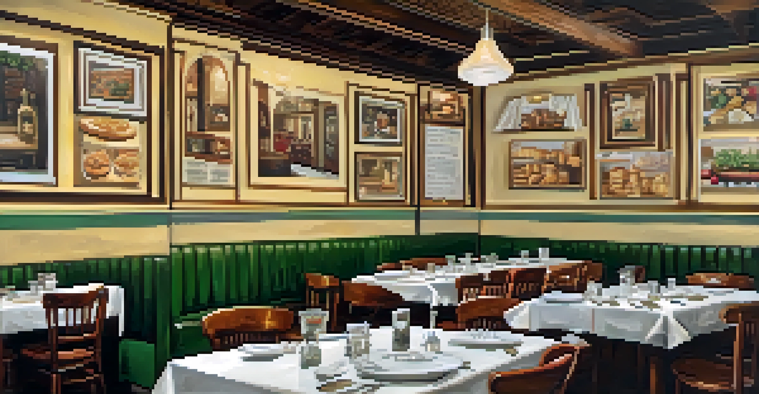 The cozy interior of an Italian restaurant in Newark, featuring rustic decor and a chef preparing pasta.