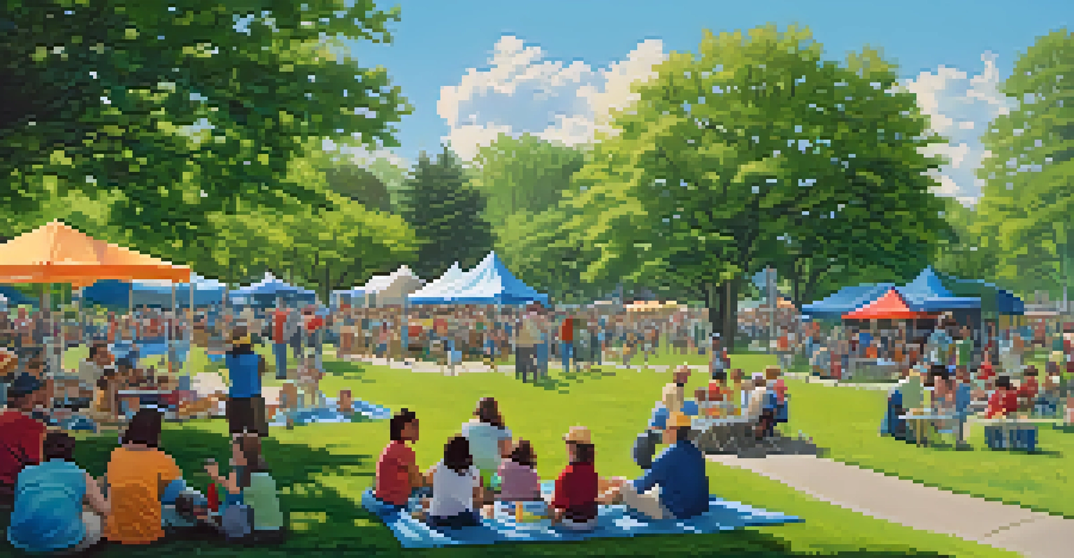 A lively community event in a Newark park with families and children enjoying the outdoors.