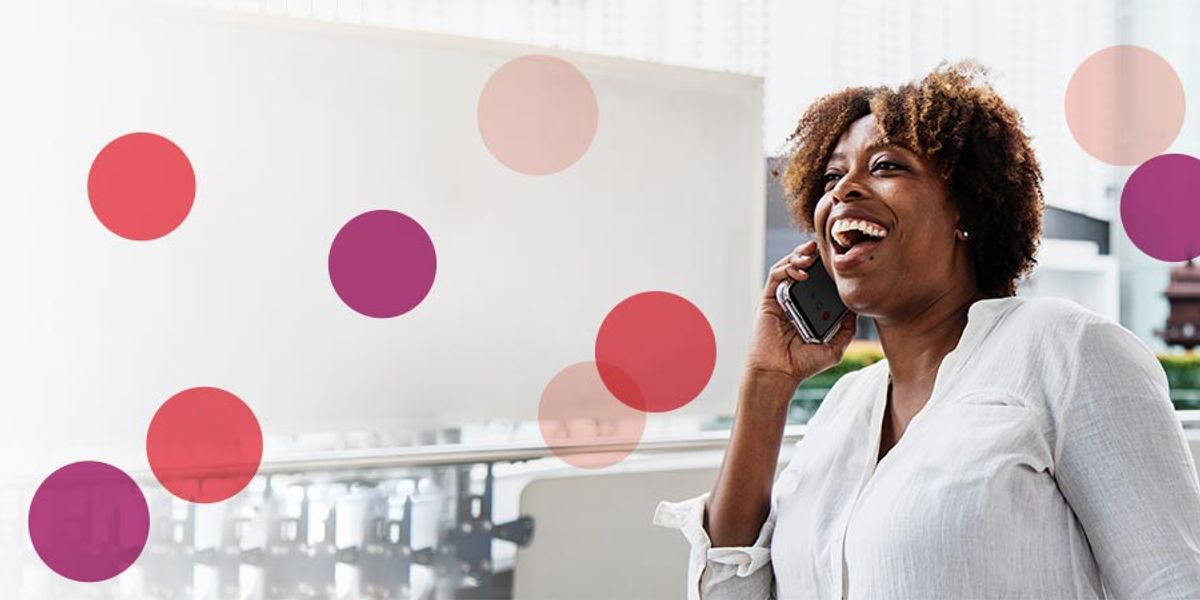 happy woman feeling free