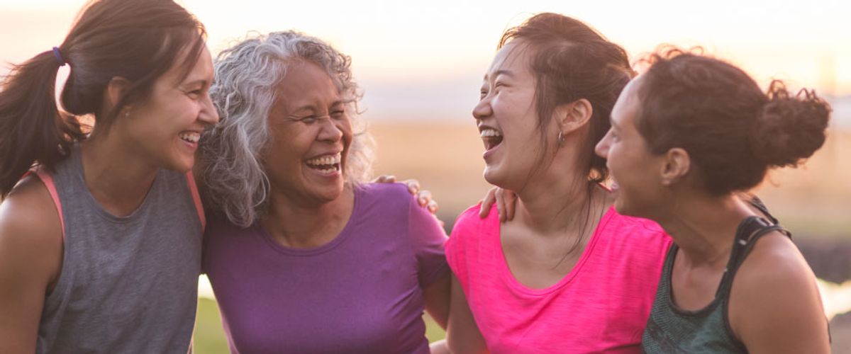 happy group of women