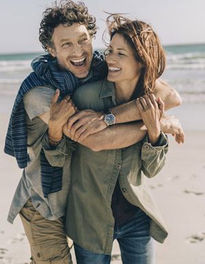 In love at the beach