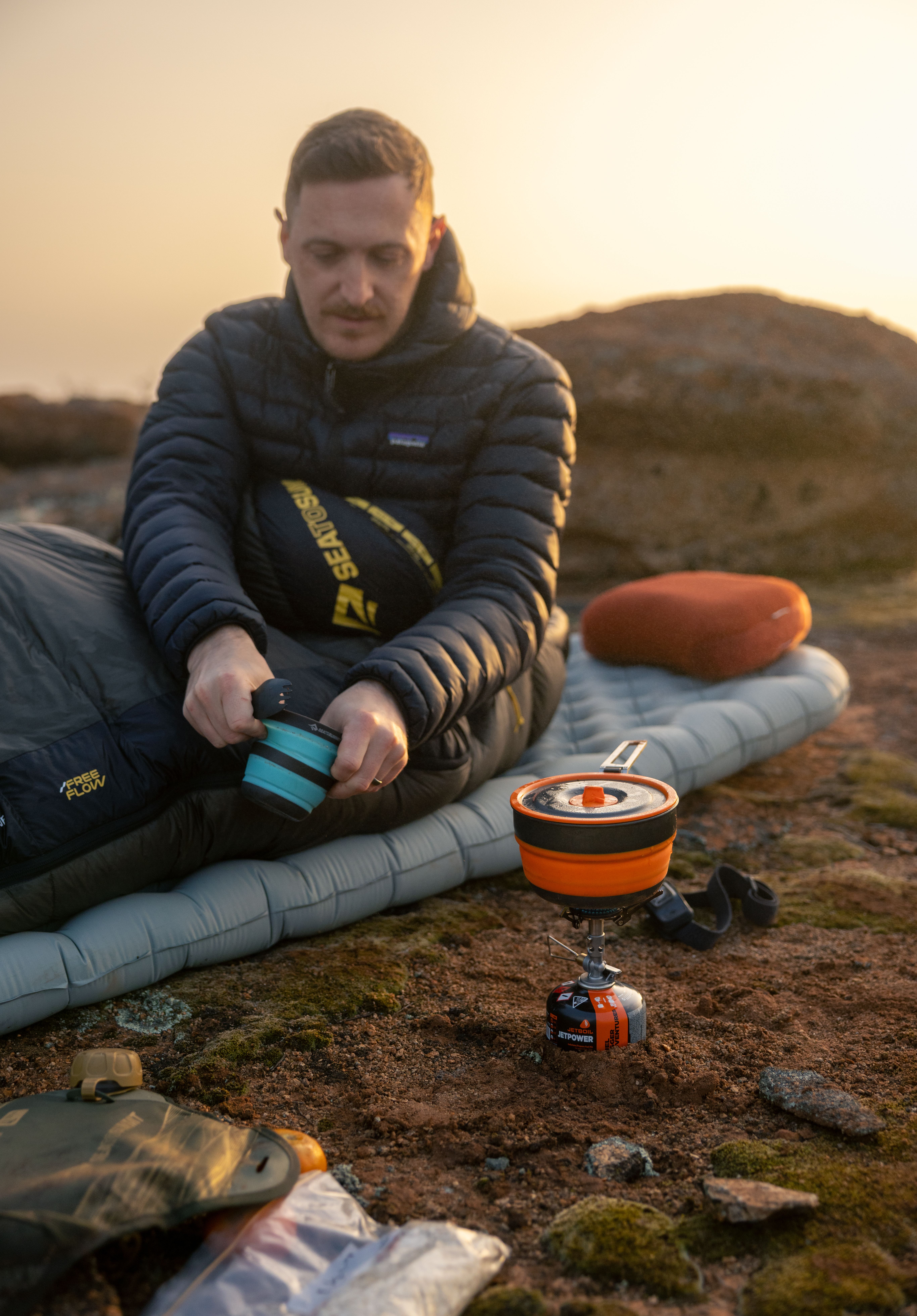 Sea To Summit sleeping pad ether light in use