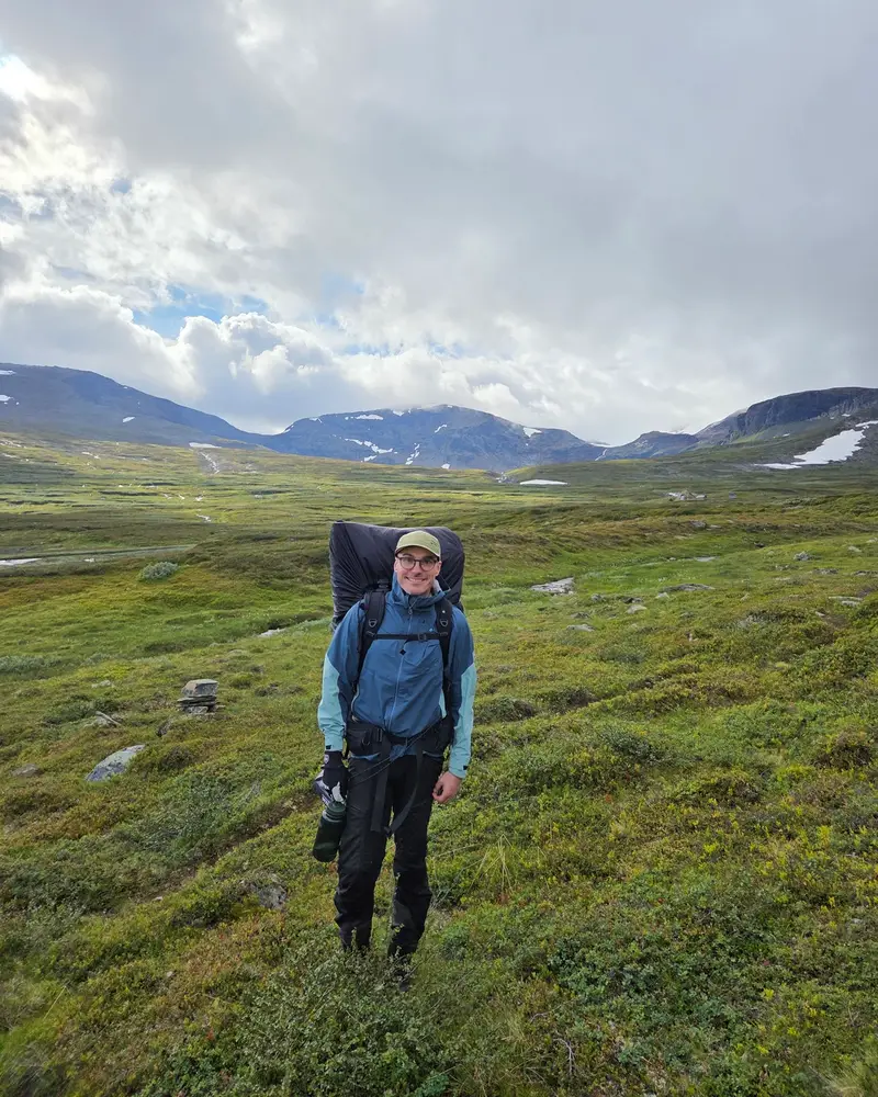 Håkan in the mountains close to sytertoppen