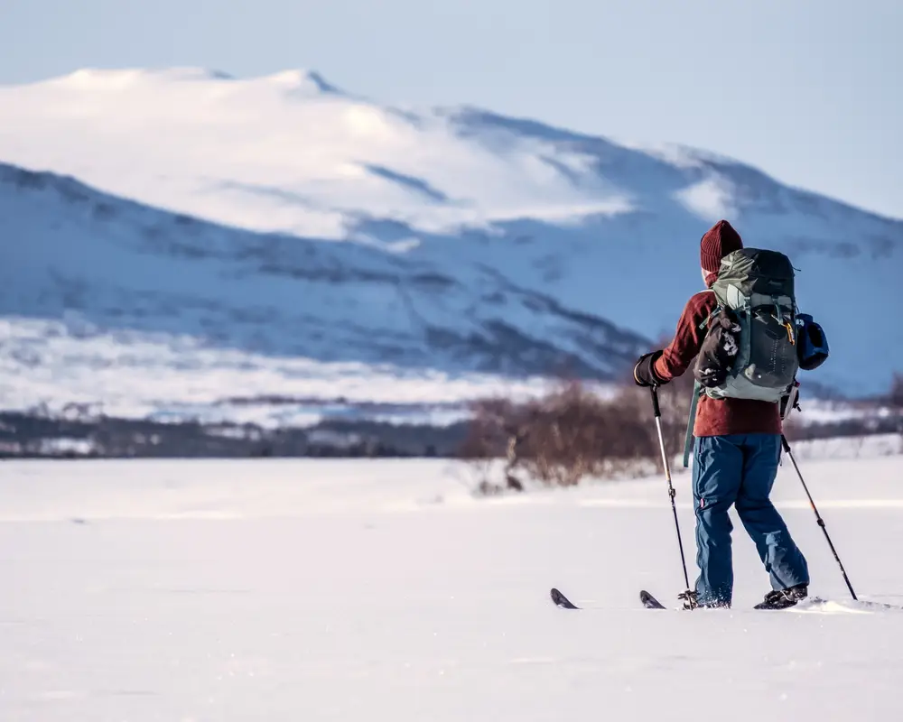 Backcountry skiiing in the Swedish mountains