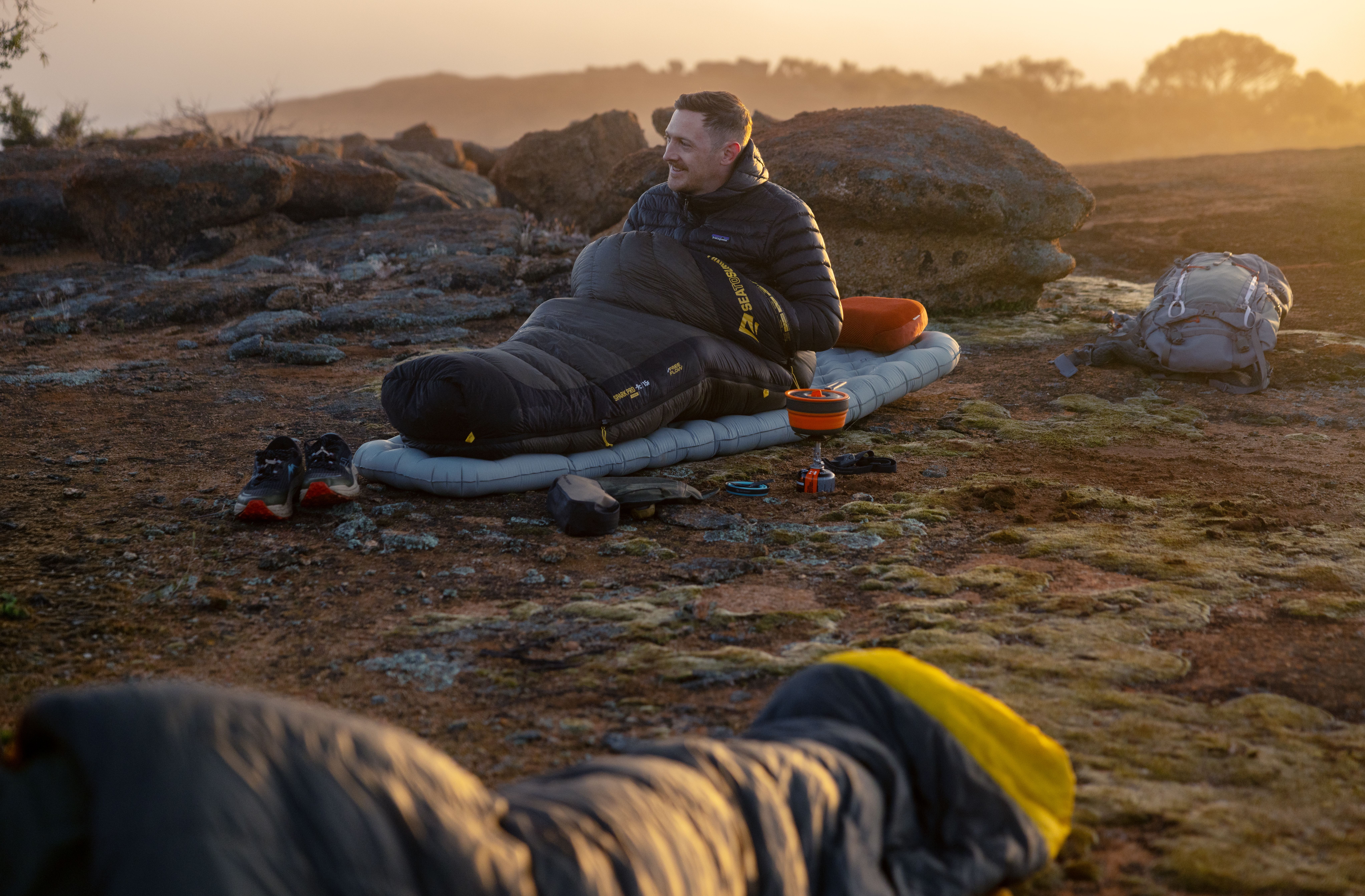Sea To Summit sleeping bag in use