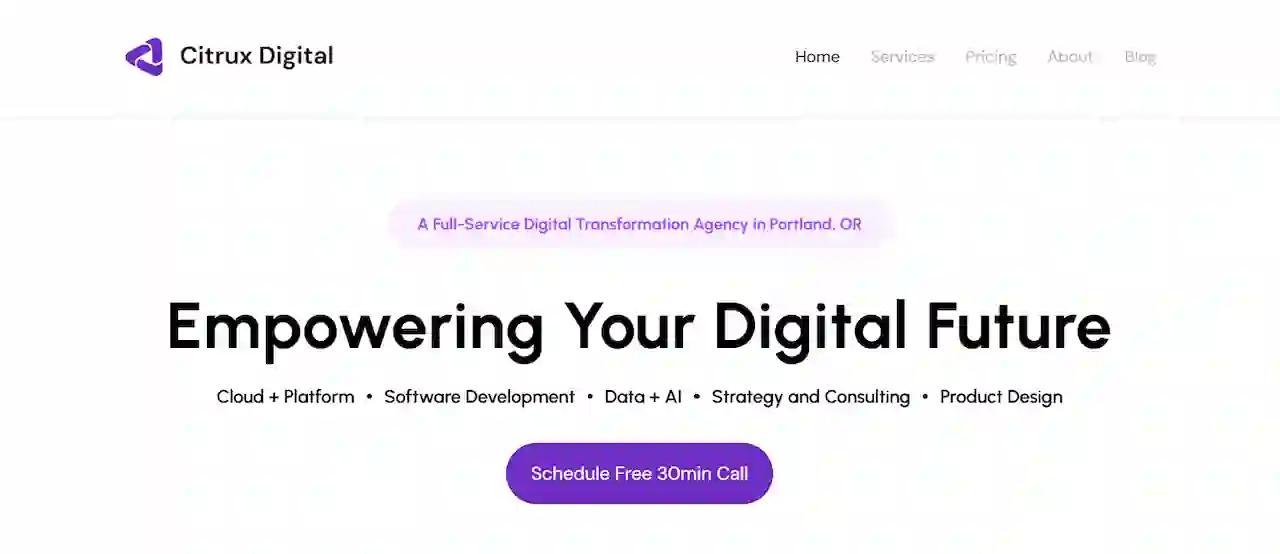 Citrux Digital Landing Page