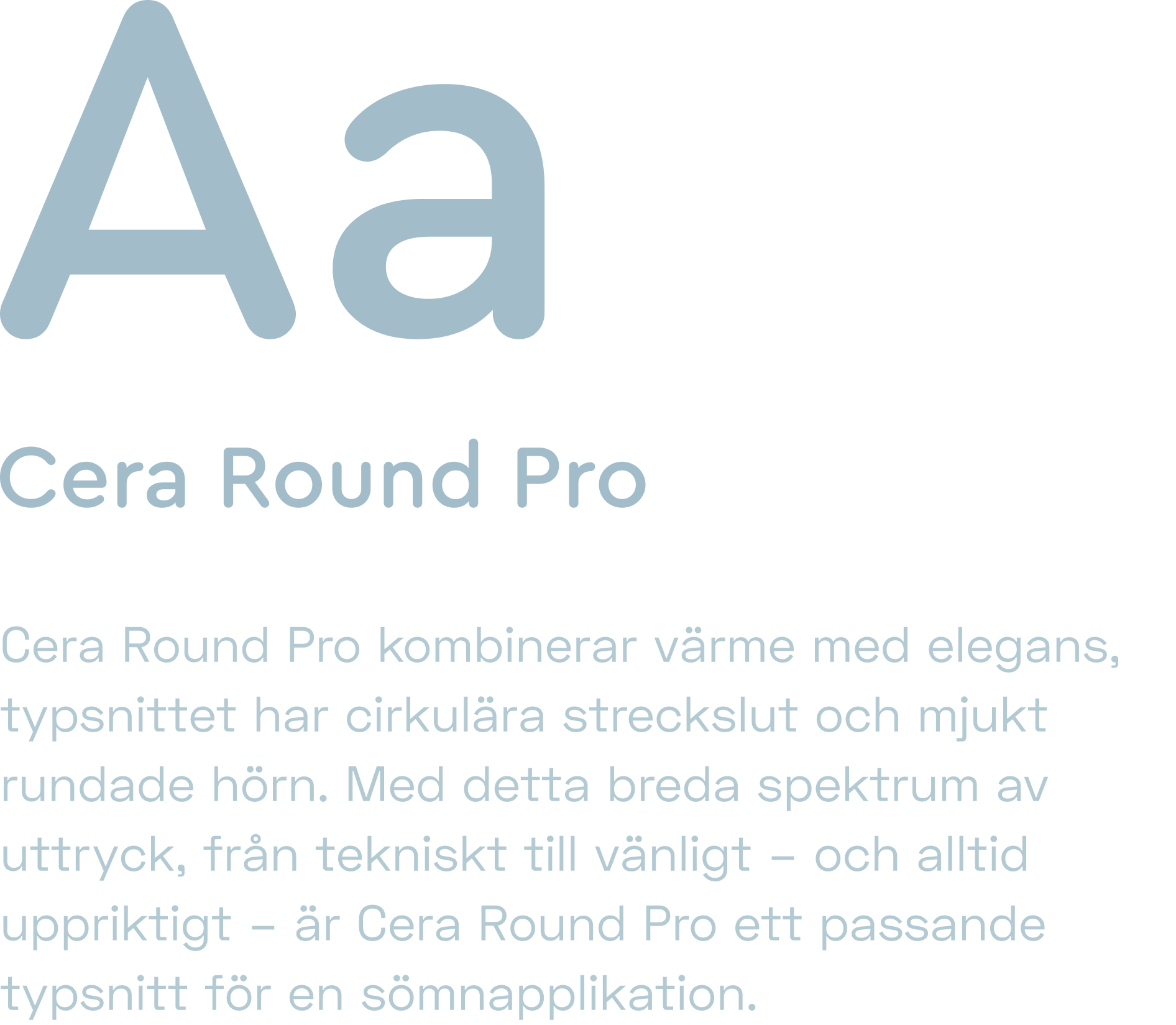 example fonts of the Cera Round Pro typface