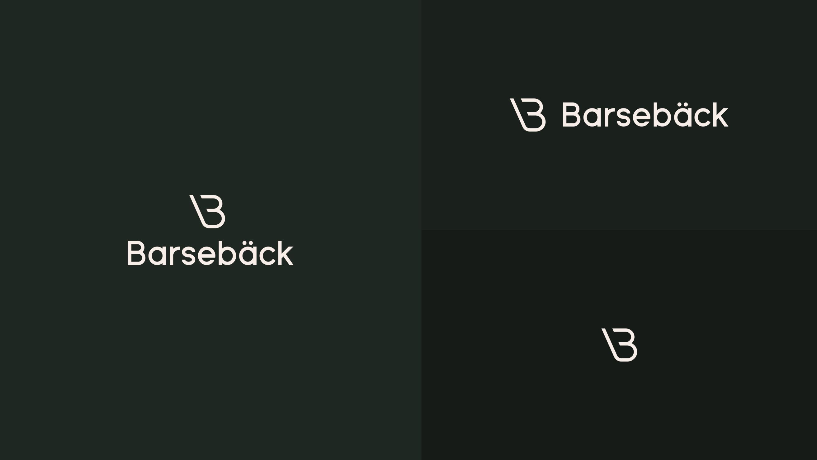 Tre presentationer av Barsebäcks logotyp.