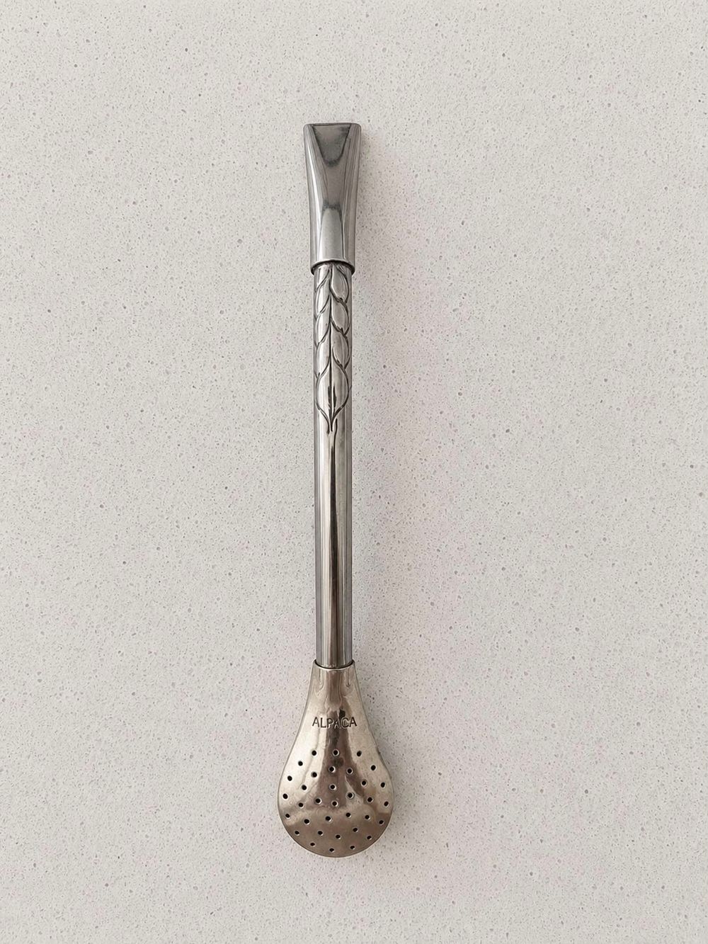 Bombilla de Alpaca · pico recto · Pluma 1