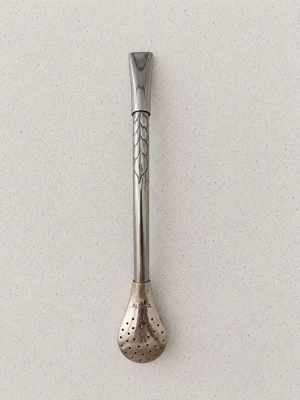 Bombilla de Alpaca · pico recto · Pluma 1