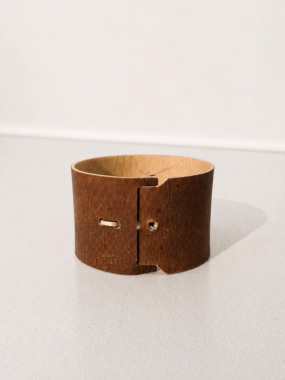 Posa mate de cuero crudo liso — miniatura 2