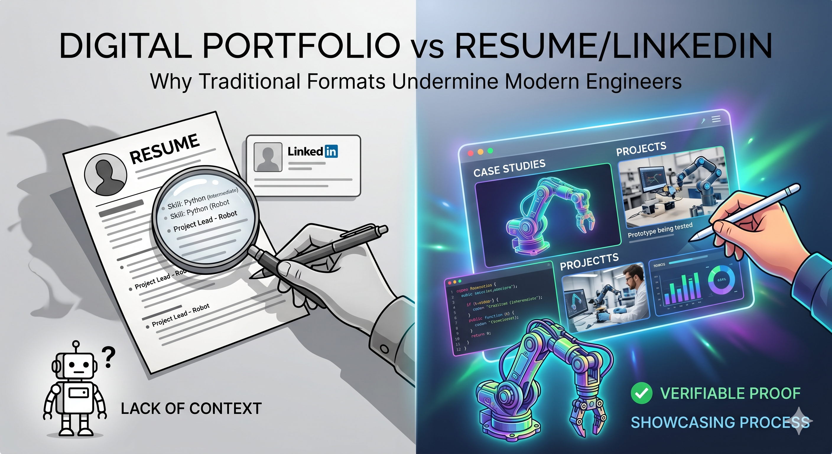 Digital Portfolio vs LinkedIn: Why Every Engineer Needs a Custom Website in 2026