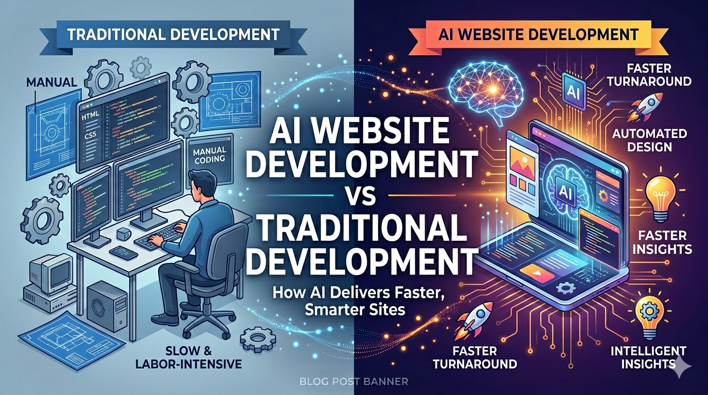 AI Website Development vs Traditional Development: How AI Delivers Faster, Smarter Sites