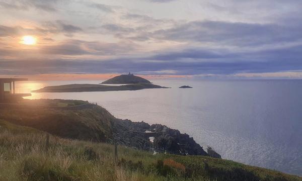 Golden light over a bay on the Ring of Kerry
