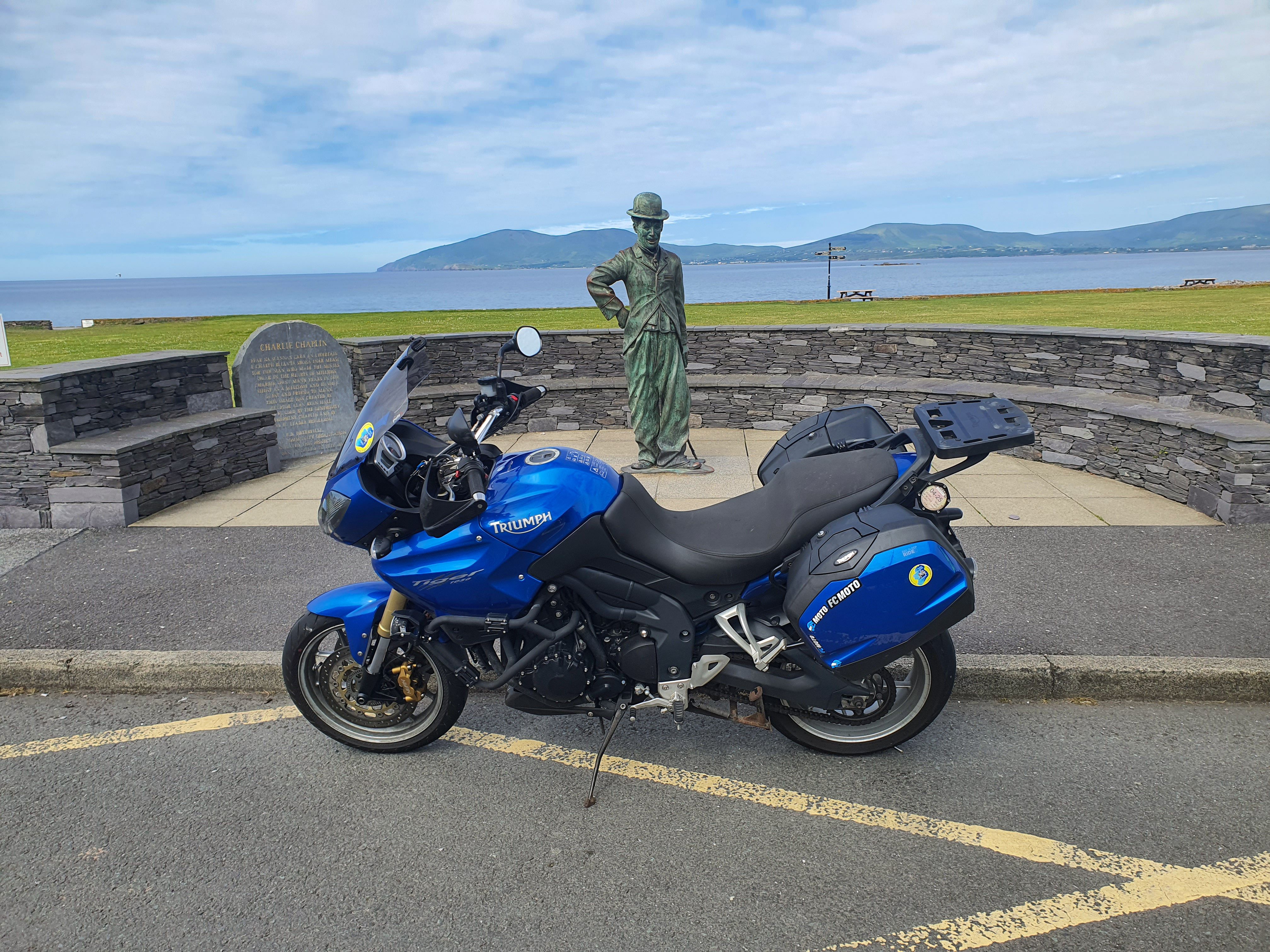 The Charlie Chaplin statue on Waterville's seafront, Ring of Kerry