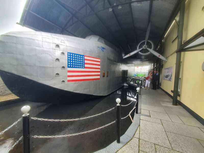 Replica Pan Am Yankee Clipper flying boat on display at the Foynes Flying Boat Museum