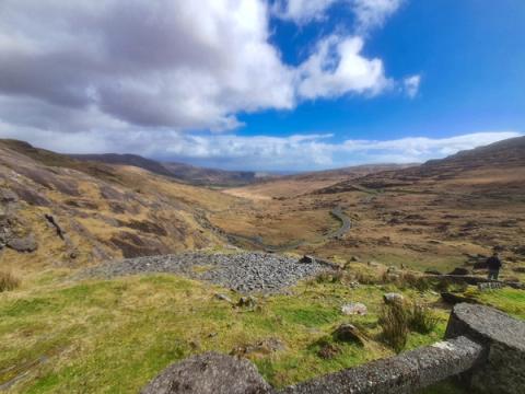 The Healy Pass switchbacks winding through the Beara Peninsula
