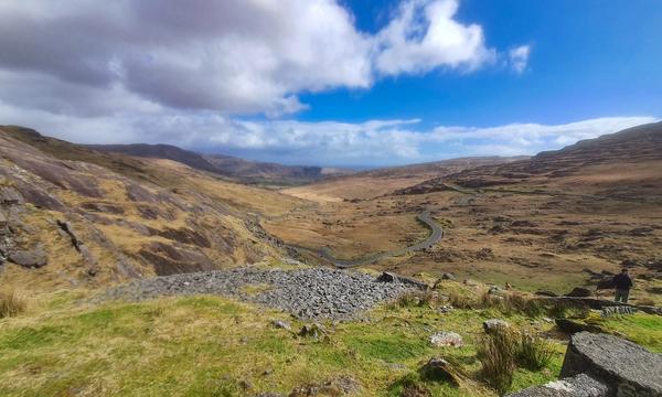The Healy Pass switchbacks winding through the Beara Peninsula