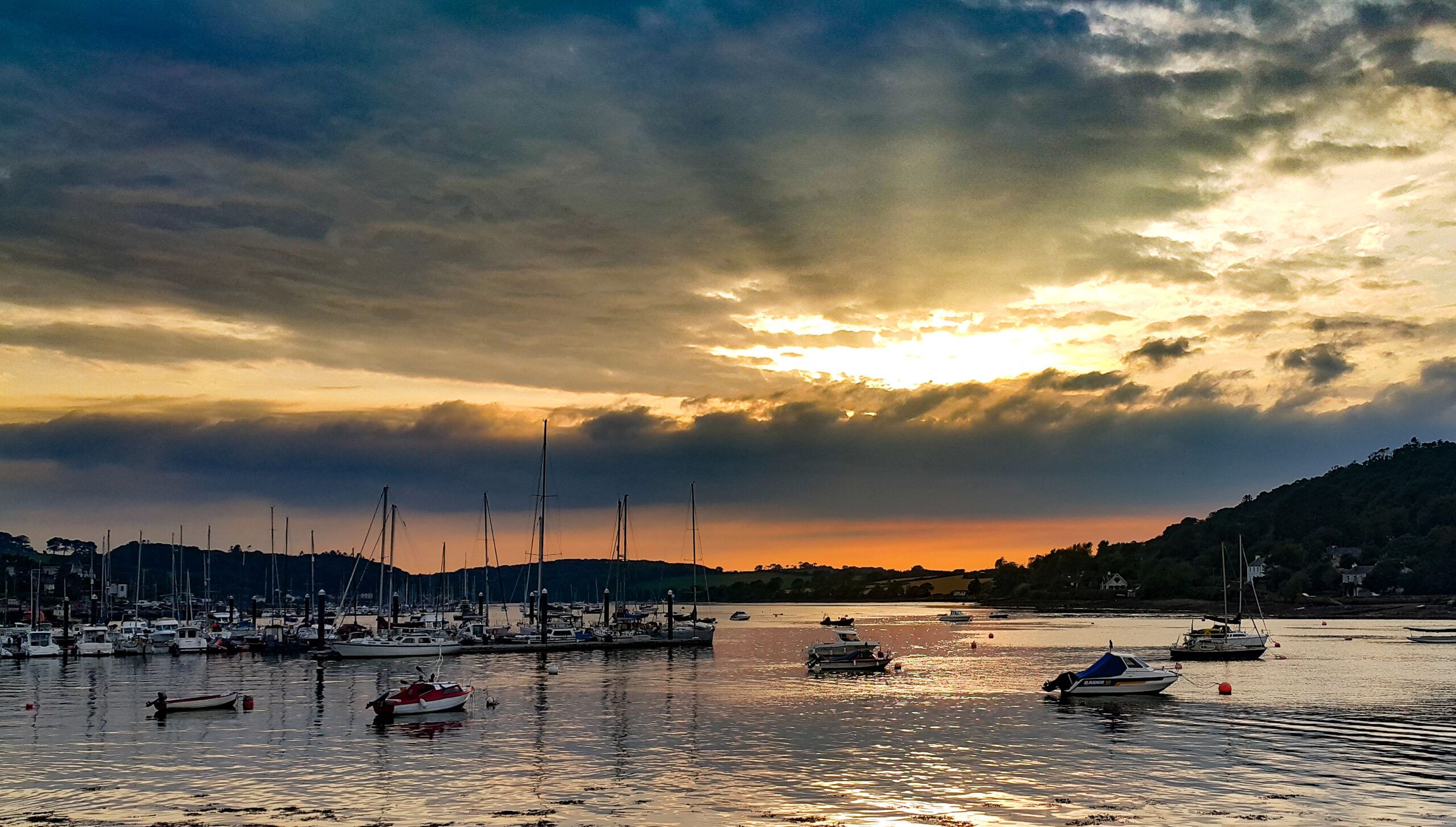 Evening light over the harbour at Kinsale