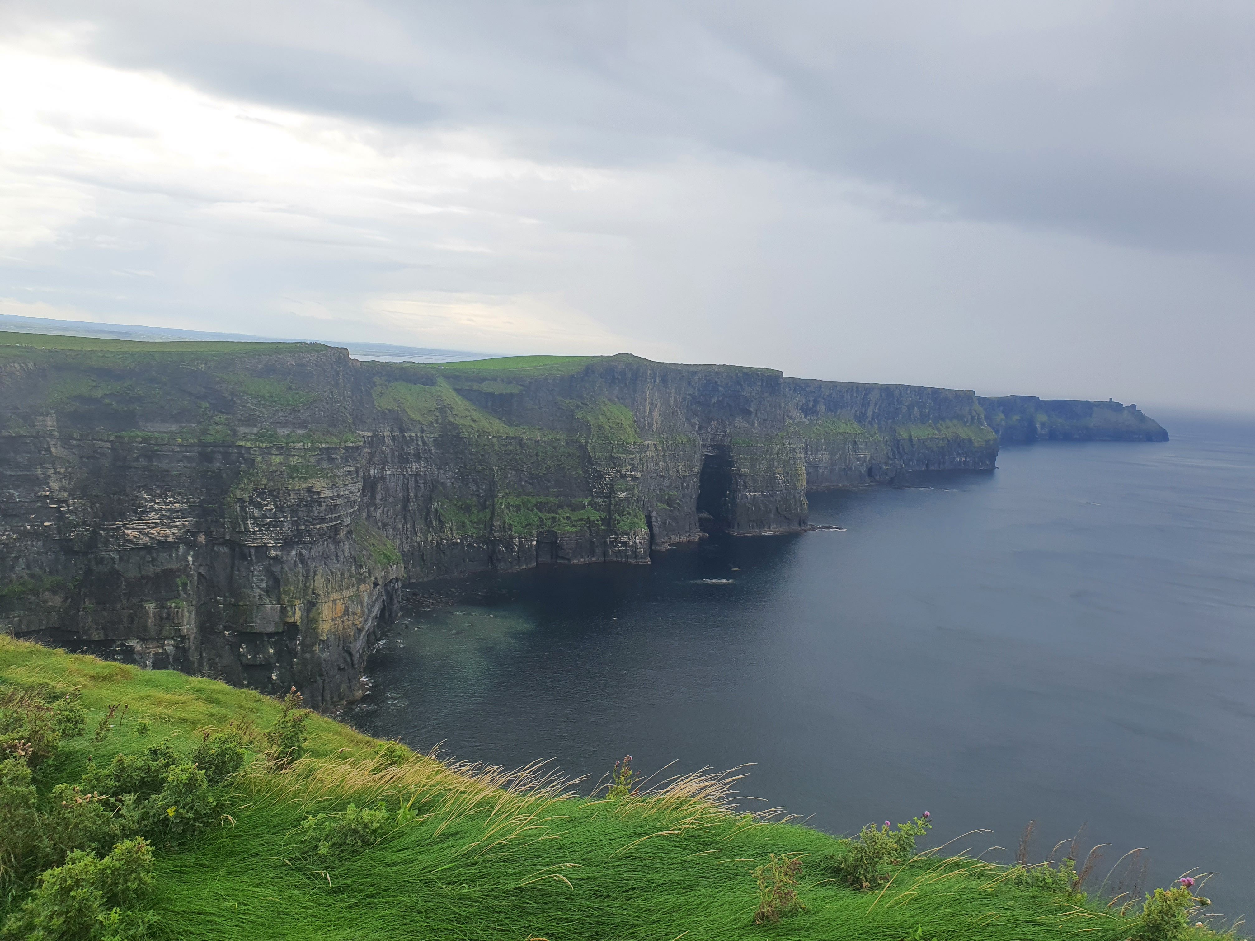The Cliffs of Moher stretching towards O'Brien's Tower