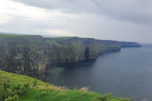 The Cliffs of Moher stretching towards O'Brien's Tower