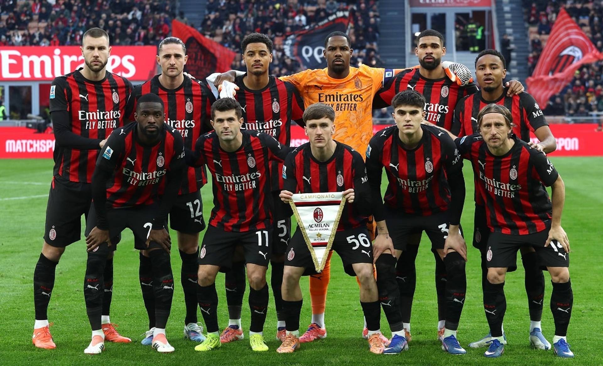 AC Milan Starting Lineup vs Hellas Verona Giornata 16