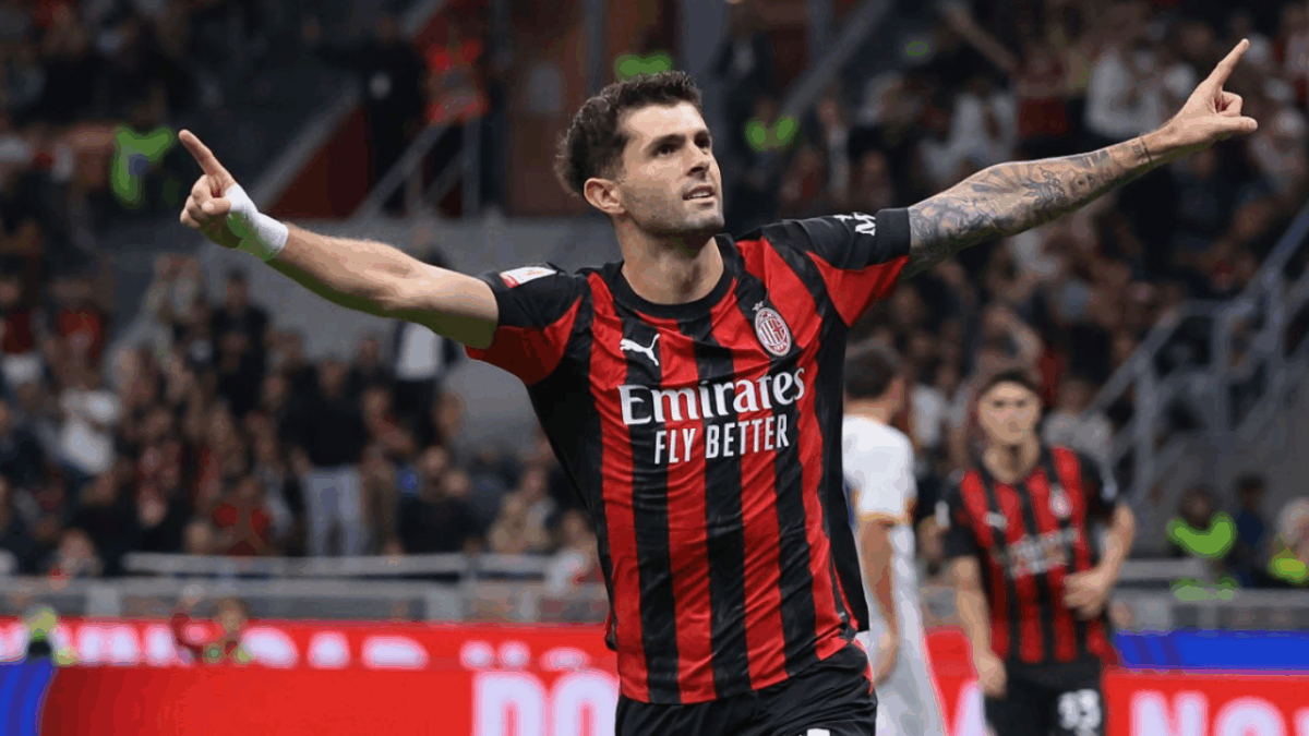 AC Milan Pulisic Goal Celebration
