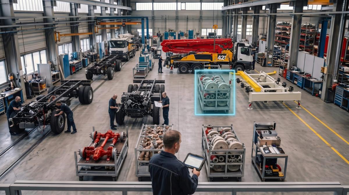RTLS in der Produktion von Feuerwehrfahrzeugen