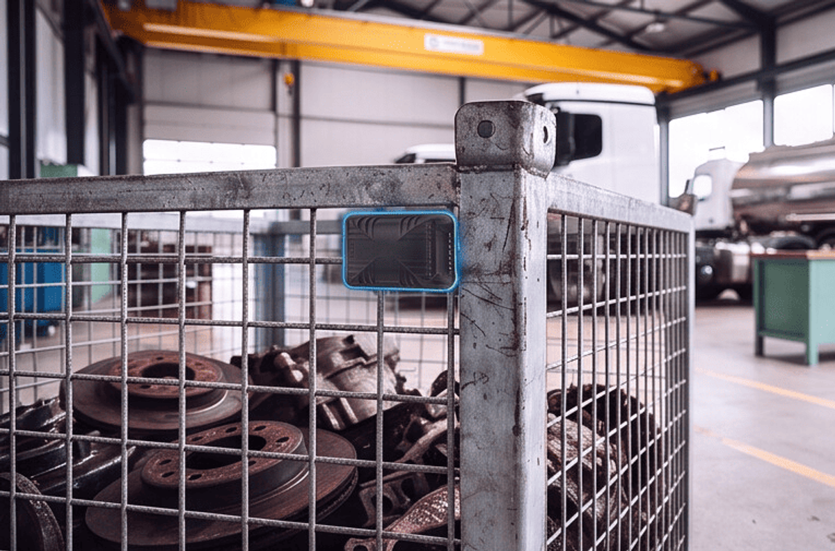 Tracker in RTLS System aktiv im Einsatz
