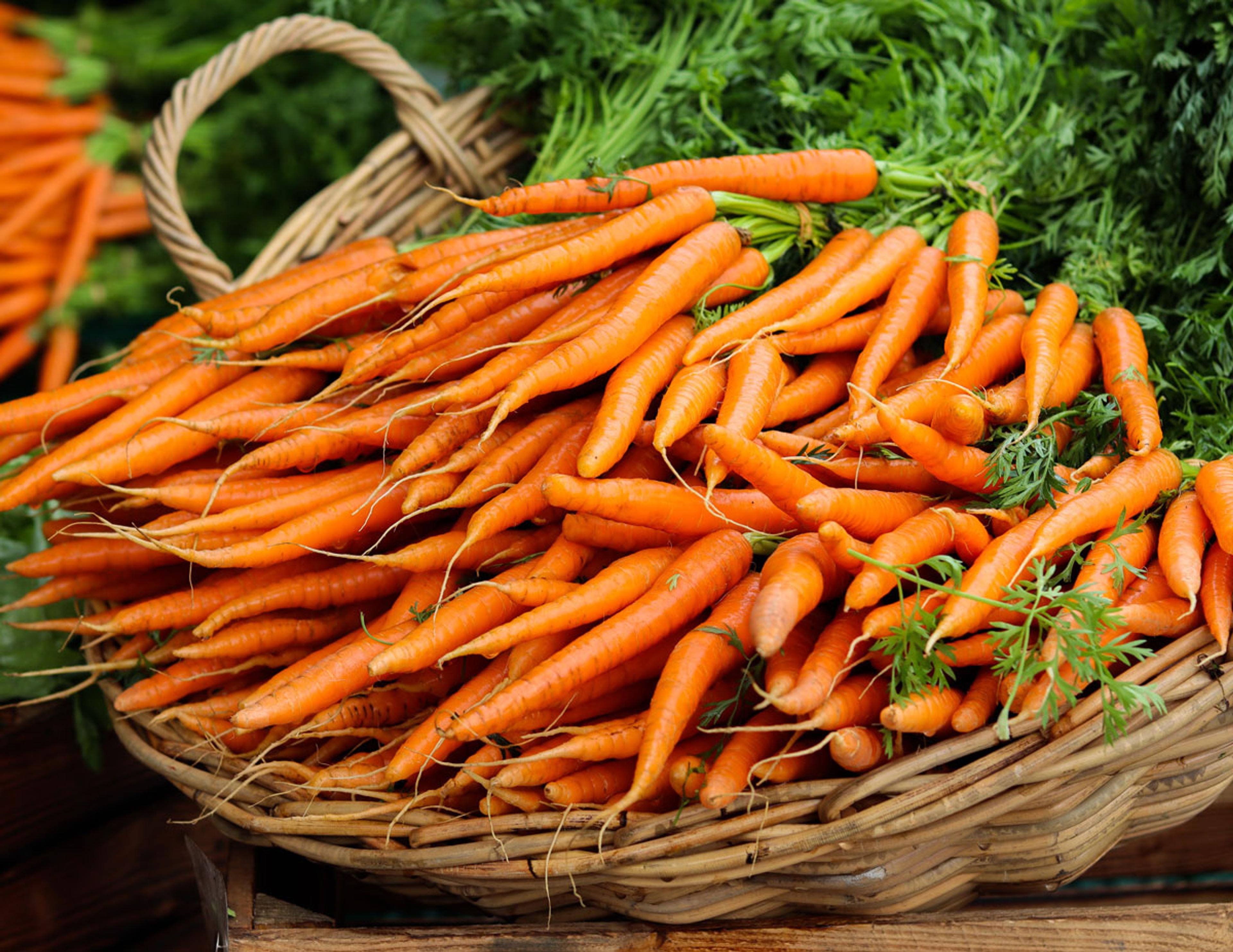 A basket of carrots.