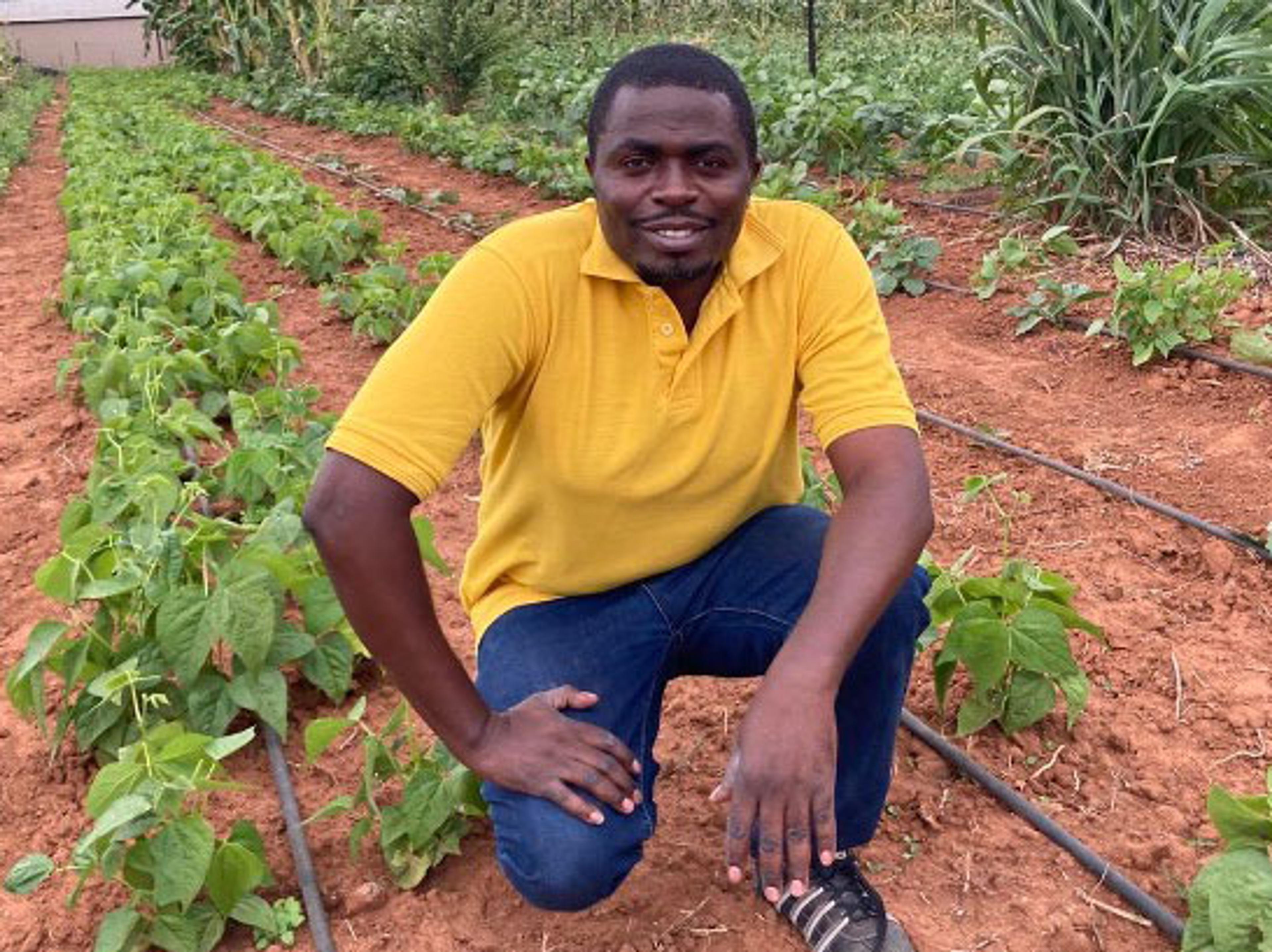 Jean de Dieu - new migrant farmer and Food Next Door Co-op board member Jean de Dieu at the Food Next Door community farm