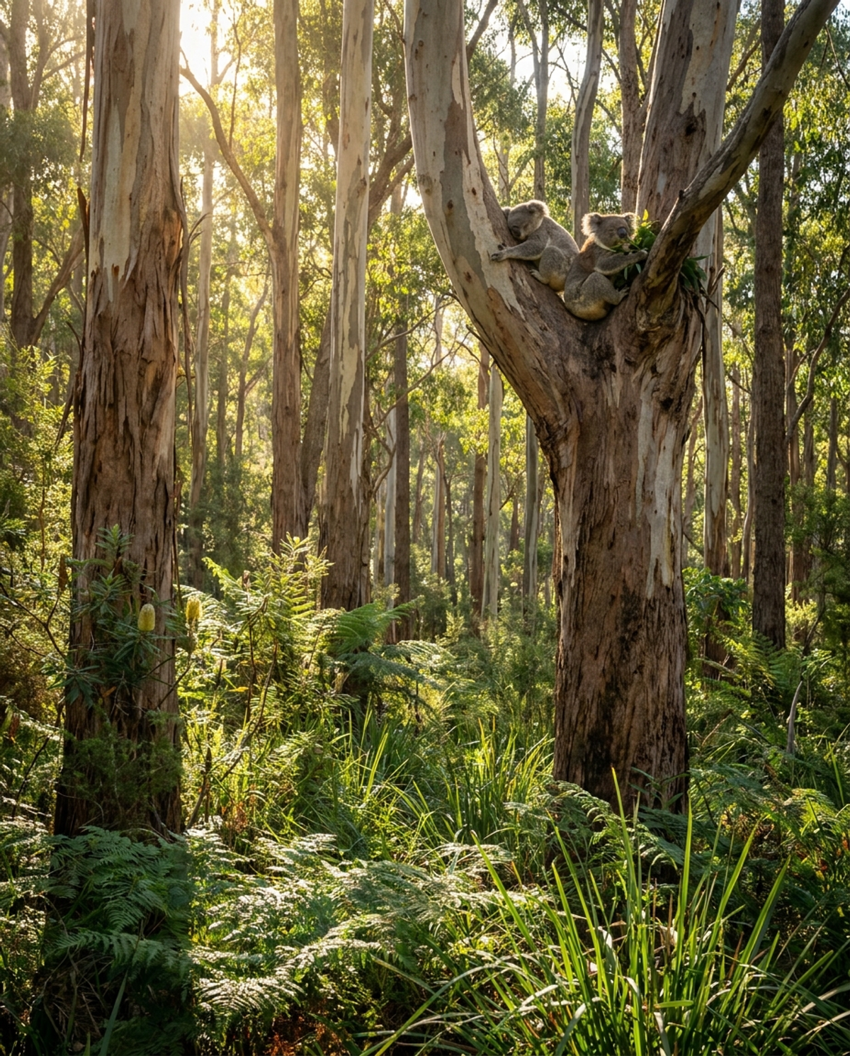 Australian eucalyptus koala forest