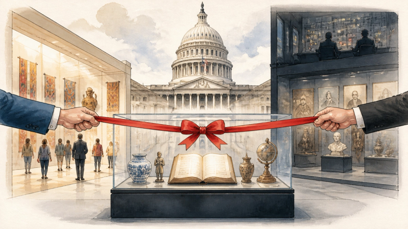 Illustration für who-owns-americas-story-smithsonian-white-house