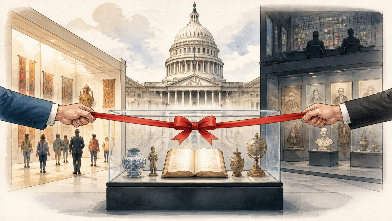 Illustration für who-owns-americas-story-smithsonian-white-house