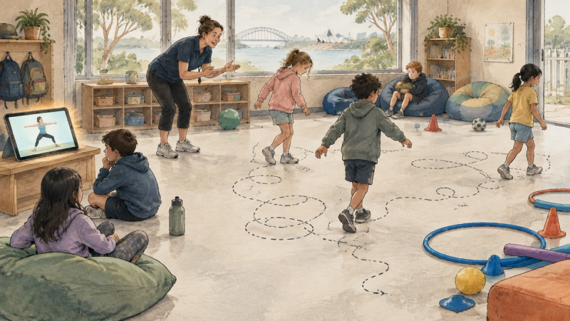 Illustration für mehr-bewegung-schulbetreuung-umsetzung