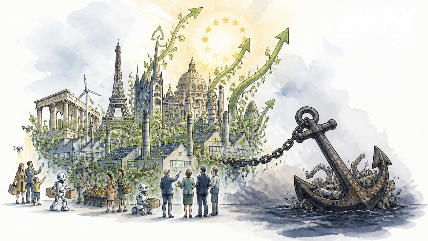 Illustration für eurozone-growth-beats-forecasts-but-europe-still-has-a-competitiveness-problem
